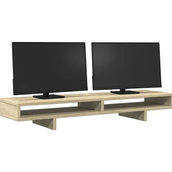 vidaXL Kontorsmöbler>Skärmställ sonoma-ek 100x27x15 cm konstruerat trä