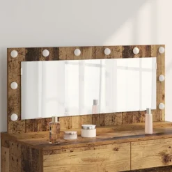 vidaXL Sminkbord>Smink Spegel Rektangulär Gammalt trä 100 x 45 x 18 cm