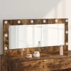 vidaXL Sminkbord>Smink Spegel Rökt ek 100 x 45 x 18 cm Glas och konstruerat trä