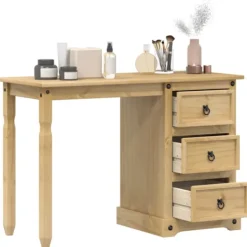 vidaXL Sminkbord>Sminkbord Corona 110x47x75 cm massiv furu