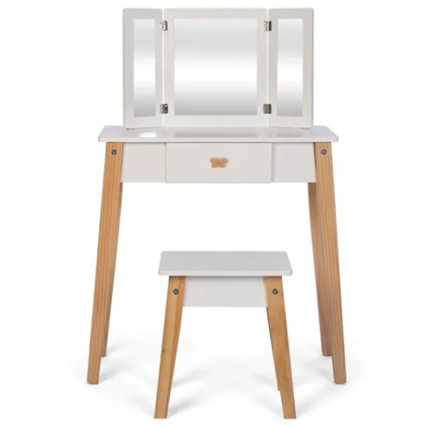 BYASTRUP Sminkbord>Sminkbord för barn - - - justerbar spegel - förvaringslåda