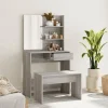 vidaXL Sminkbord>Sminkbord set grå sonoma 74,5x40x141 cm