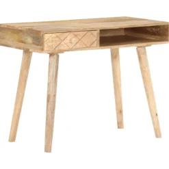 vidaXL Sminkbord>Sminkbord 100x50x76 cm massivt mangoträ