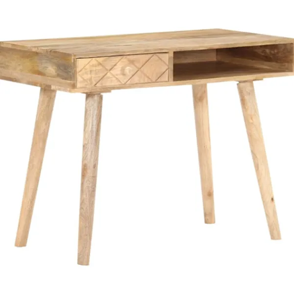 vidaXL Sminkbord>Sminkbord 100x50x76 cm massivt mangoträ