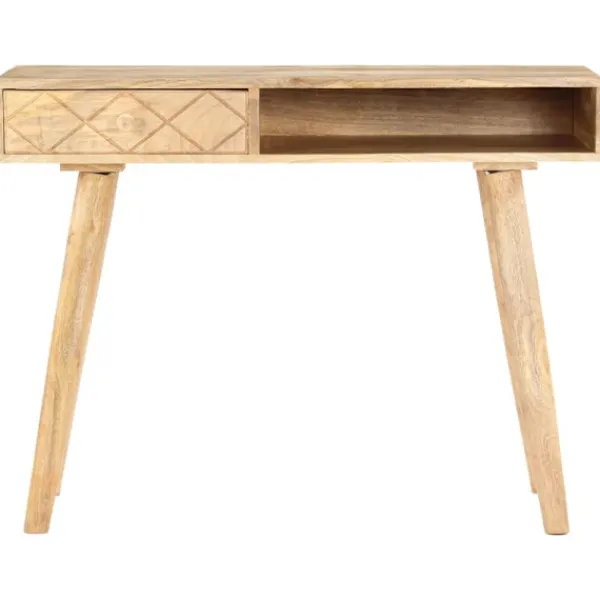 vidaXL Sminkbord>Sminkbord 100x50x76 cm massivt mangoträ