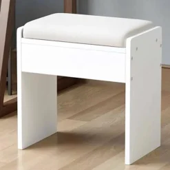 Pallar>Sminkspegelpall Enkel Bytstol Bekväm Vadderad Sminkpall 34 x 22 x 34 cm för Sovrumssminkning
