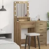 vidaXL Sminkbord>Smyckebord Artisan Ek 50 x 41 x 135 cm Konstruerat trä