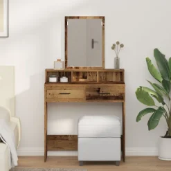 vidaXL Sminkbord>Smyckebord Gammalt trä 79 x 41 x 140 cm Konstruerat trä