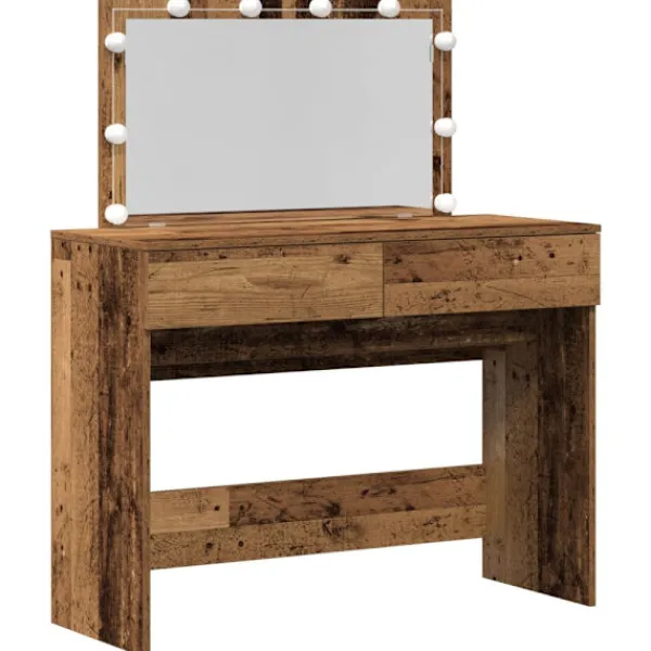 vidaXL Sminkbord>Smyckebord Gammalt trä 100 x 40 x 120 cm Konstruerat trä