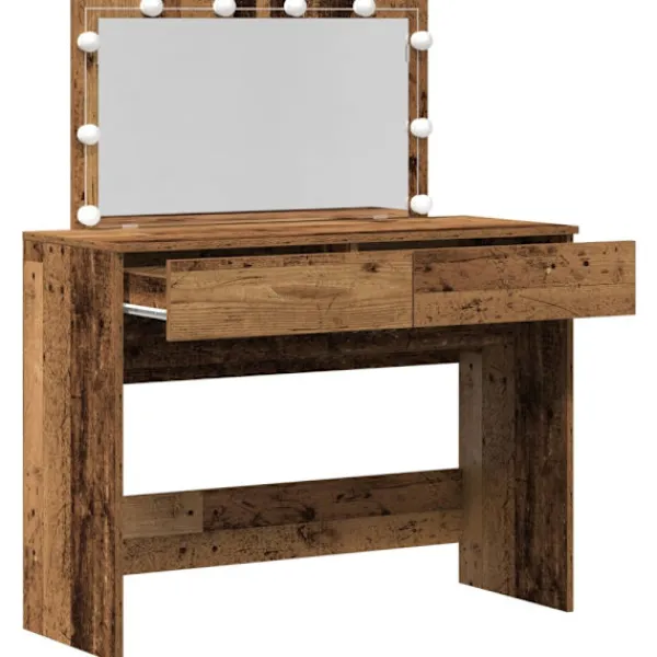 vidaXL Sminkbord>Smyckebord Gammalt trä 100 x 40 x 120 cm Konstruerat trä