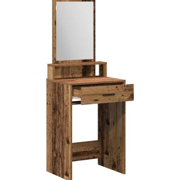 vidaXL Sminkbord>Smyckebord Gammalt trä 50 x 41 x 140 cm Konstruerat trä