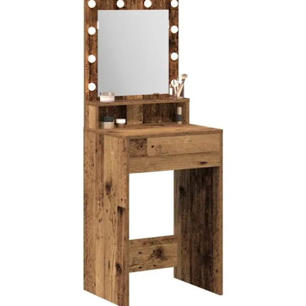 vidaXL Sminkbord>Smyckebord Gammalt trä 50 x 41 x 135 cm Konstruerat trä