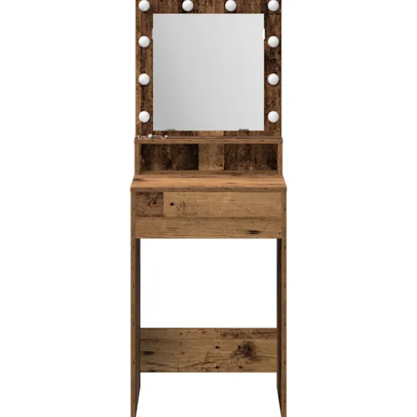 vidaXL Sminkbord>Smyckebord Gammalt trä 50 x 41 x 135 cm Konstruerat trä