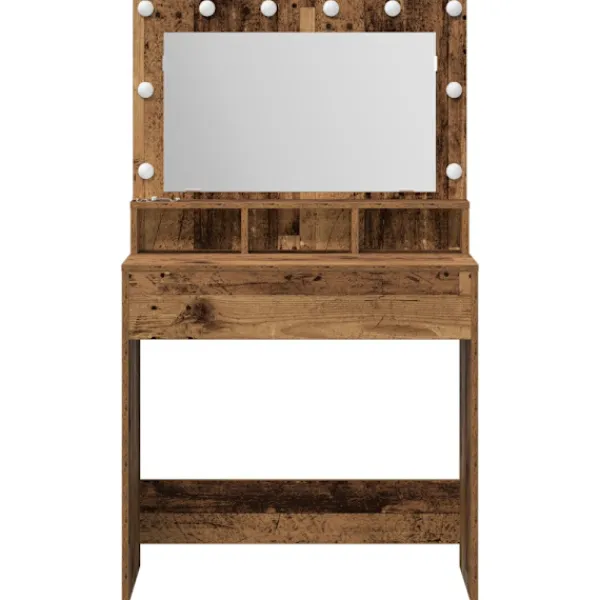 vidaXL Sminkbord>Smyckebord Gammalt trä 75,5 x 41 x 135 cm Konstruerat trä
