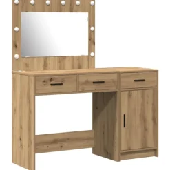 vidaXL Sminkbord>Smyckebord med låda 2 pcs Brun 40 x 41 x 75 cm Konstruerat trä