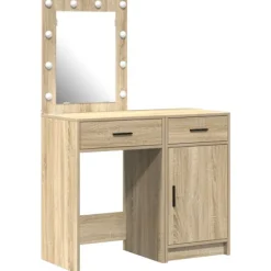 vidaXL Sminkbord>Smyckebord med låda 2 pcs Brun 50 x 41 x 135 cm Konstruerat trä
