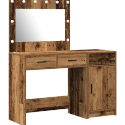 vidaXL Sminkbord>Smyckebord med låda 2 pcs Brun 40 x 41 x 75 cm Konstruerat trä