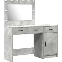 vidaXL Sminkbord>Smyckebord med låda 2 pcs Grå 40 x 41 x 75 cm Konstruerat trä