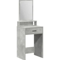 vidaXL Sminkbord>Smyckebord med låda Betonggrå 50 x 41 x 140 cm Konstruerat trä