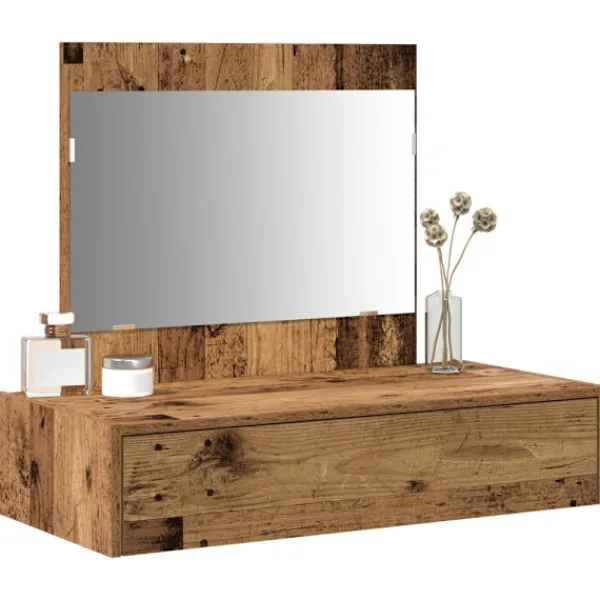 vidaXL Sminkbord>Smyckebord med låda Brun 83 x 40 x 70 cm Konstruerat trä