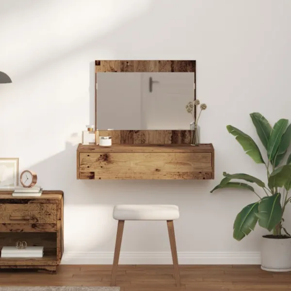 vidaXL Sminkbord>Smyckebord med låda Brun 83 x 40 x 70 cm Konstruerat trä