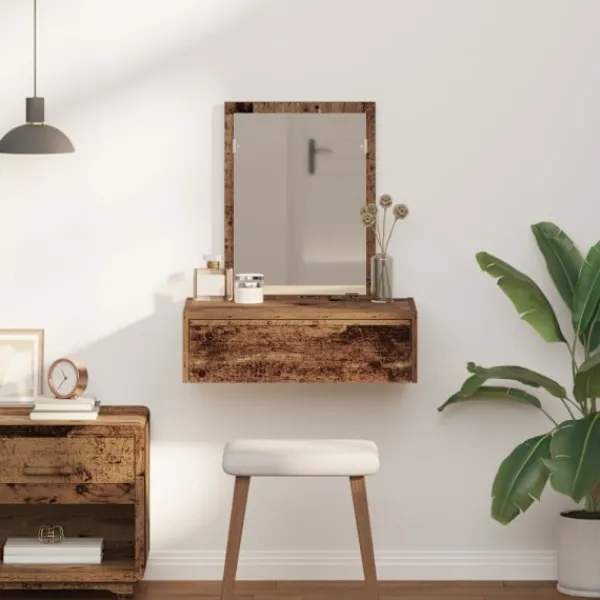 vidaXL Sminkbord>Smyckebord med låda Brun 60 x 40 x 70 cm Konstruerat trä