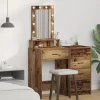 vidaXL Sminkbord>Smyckebord med låda Brun 50 x 41 x 140 cm Konstruerat trä