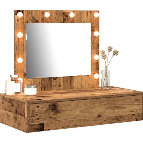 vidaXL Sminkbord>Smyckebord med låda Brun 83 x 40 x 70 cm Konstruerat trä