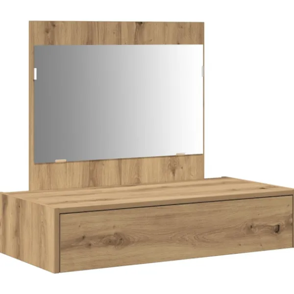 vidaXL Sminkbord>Smyckebord med låda Brun 83 x 40 x 70 cm Konstruerat trä