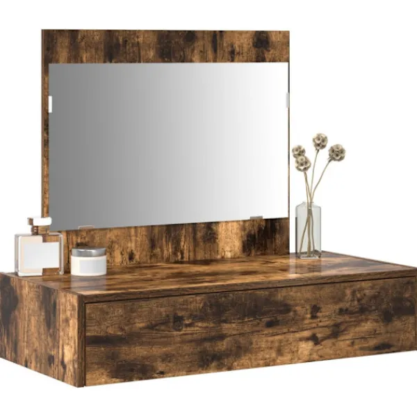vidaXL Sminkbord>Smyckebord med låda Brun 83 x 40 x 70 cm Konstruerat trä