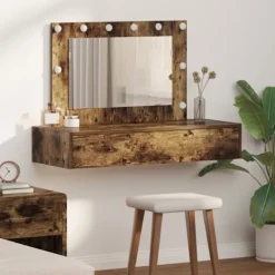 vidaXL Sminkbord>Smyckebord med låda Brun 100 x 40 x 70 cm Konstruerat trä