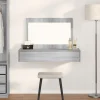 vidaXL Sminkbord>Smyckebord med låda Grå 100 x 40 x 70 cm Konstruerat trä