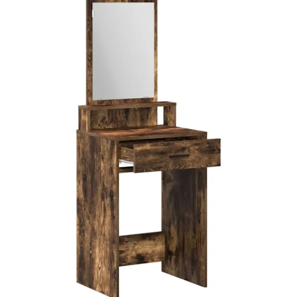 vidaXL Sminkbord>Smyckebord med låda Rökt ek 50 x 41 x 140 cm Konstruerat trä