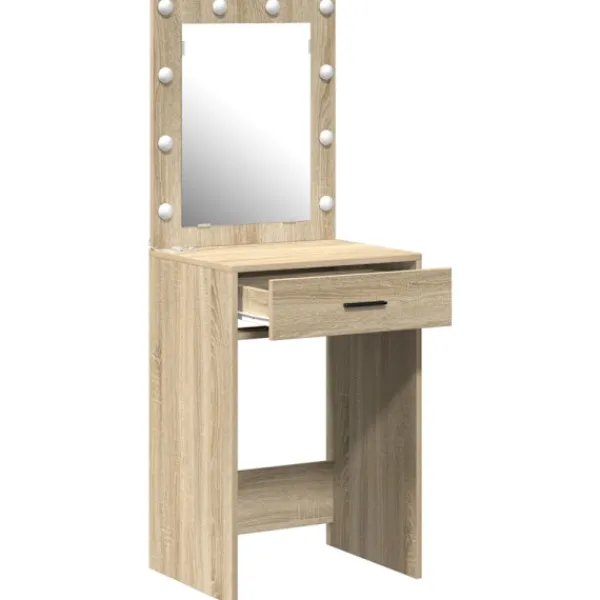 vidaXL Sminkbord>Smyckebord med låda Sonoma-ek 50 x 41 x 135 cm Konstruerat trä