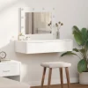 vidaXL Sminkbord>Smyckebord med låda Vit 83 x 40 x 70 cm Konstruerat trä