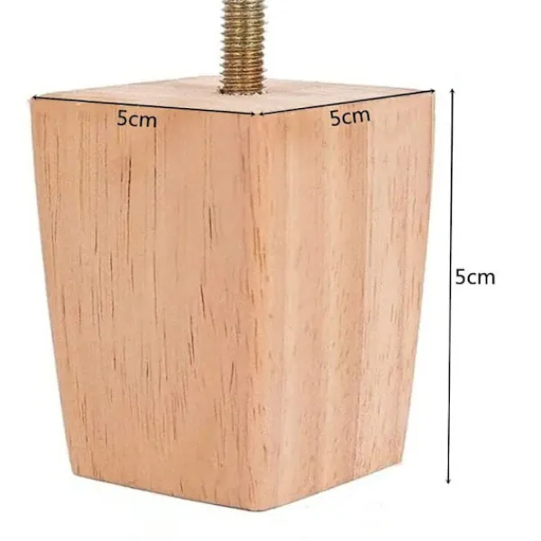 Sängar>Sängben i trä, set om 5 cm höjd