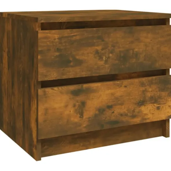 vidaXL Sängar>Sängbord rökfärgad ek 50x39x43,5 cm konstruerat trä