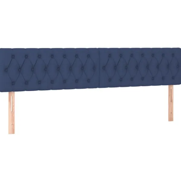 vidaXL Sängar>Sänggavel LED blå 180x7x78/88 cm tyg