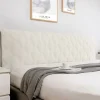 Sängar>Sänggavelöverdrag 160, Sänggavelöverdragsskydd med Stretch-sida, Tvättbart Dammtätt Sänggavelöverdrag (Färg: Beige, Storlek: 160cm)