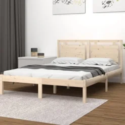 vidaXL Sängar>Sängram massivt trä 200x200 cm