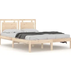 vidaXL Sängar>Sängram massivt trä 200x200 cm