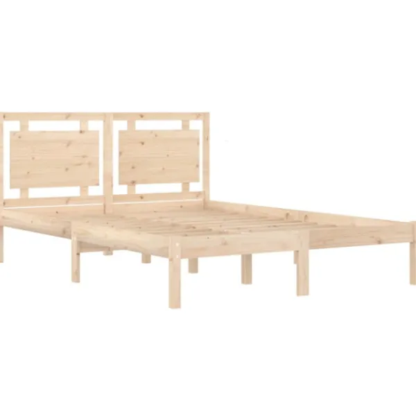vidaXL Sängar>Sängram massivt trä 200x200 cm