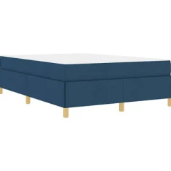 vidaXL Sängar>Sängram med madrass Blå 140 x 200 cm tyg