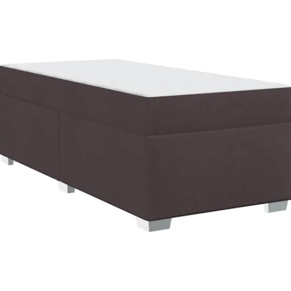 vidaXL Sängar>Sängram med madrass Mörkbrun 90 x 200 cm tyg