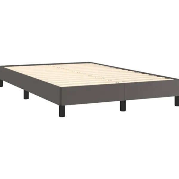 vidaXL Sängar>sängram utan madrass grå 120x190 cm konstläder