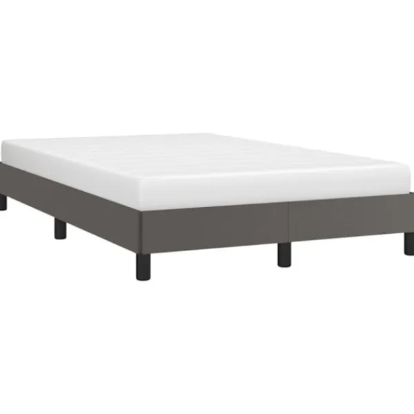 vidaXL Sängar>sängram utan madrass grå 120x190 cm konstläder