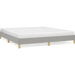 vidaXL Sängar>Sängram utan madrass ljusgrå 180x200 cm tyg