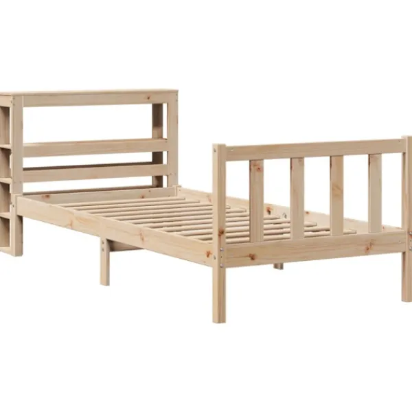 vidaXL Sängar>Sängram utan madrass 90x200 cm massiv furu