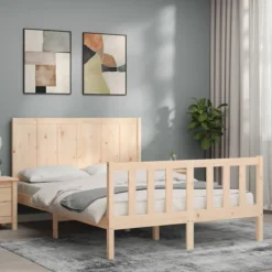 vidaXL Sängar>Sängram utan madrass 140x200 cm massiv furu