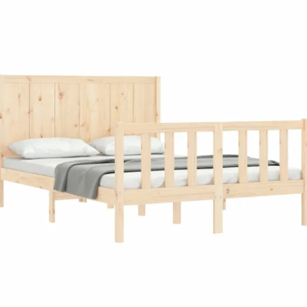 vidaXL Sängar>Sängram utan madrass 140x200 cm massiv furu